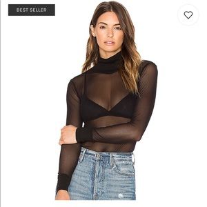 Mesh turtle neck bodysuit